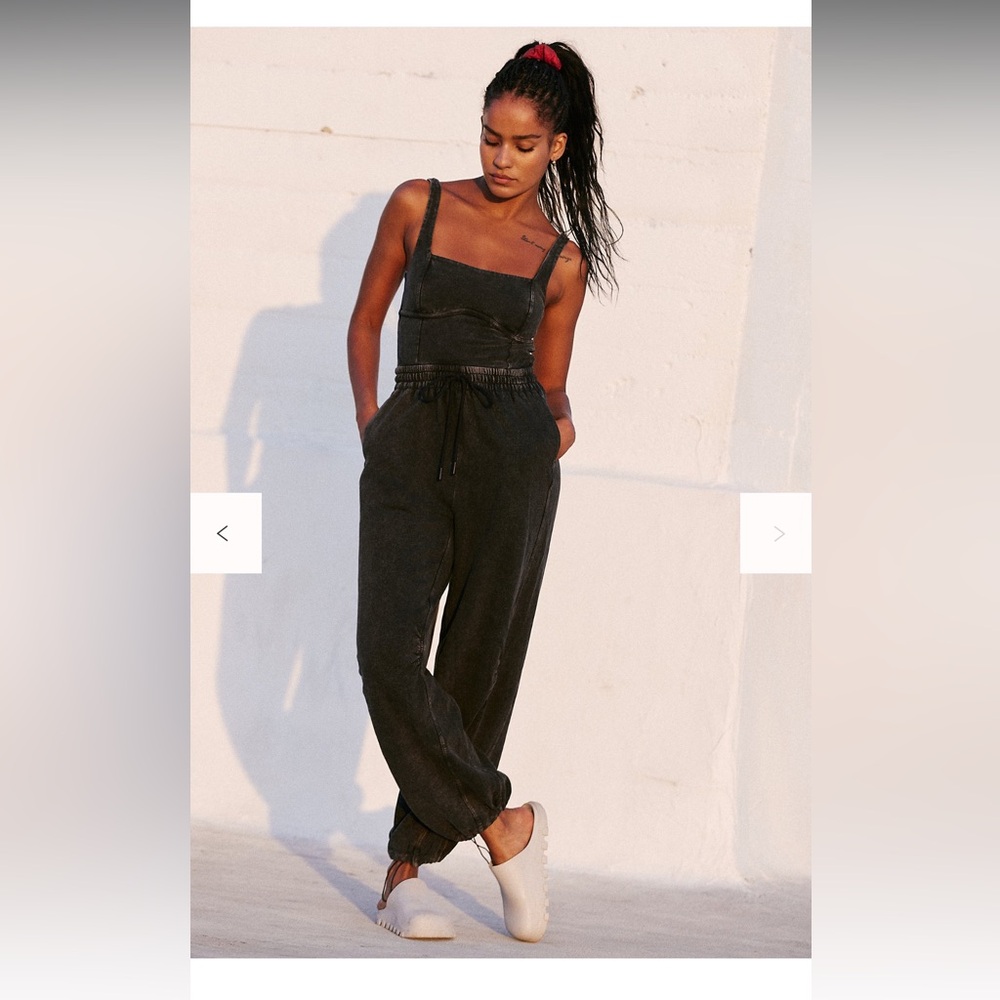 Free People Charcoal Jumpsuit